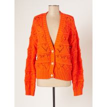 Y.A.S - Gilet manches longues orange en coton pour femme - Taille 36 - Modz