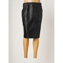 SCHOOL RAG - Jupe mi-longue noir en polyurethane pour femme - Taille 36 - Modz