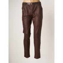 LO! LES FILLES - Pantalon slim marron en polyester pour femme - Taille 38 - Modz