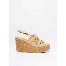 MINKA DESIGN - Sandales/Nu pieds beige en cuir pour femme - Taille 38 - Modz