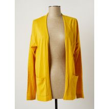 KATMAI - Gilet manches longues jaune en lin pour femme - Taille 38 - Modz