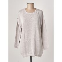 POLES - Pull tunique gris en coton pour femme - Taille 38 - Modz