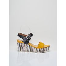 KARSTON - Sandales/Nu pieds jaune en cuir pour femme - Taille 40 - Modz