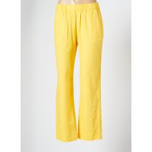 ÉTYMOLOGIE - Pantalon droit jaune en lin pour femme - Taille 38 - Modz