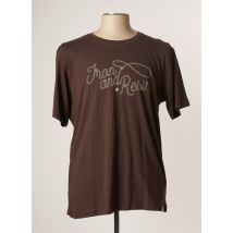 IRON AND RESIN - T-shirt marron en coton pour homme - Taille XL - Modz