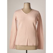 COULEURS DU TEMPS - Pull rose en laine pour femme - Taille 44 - Modz