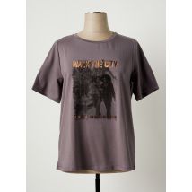 YESTA - T-shirt gris en modal pour femme - Taille 44 - Modz