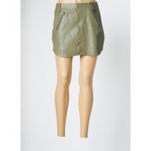 ROSE GARDEN - Jupe courte vert en cuir d'agneau pour femme - Taille 38 - Modz