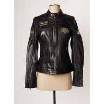 ROSE GARDEN - Veste en cuir noir en cuir d'agneau pour femme - Taille 34 - Modz