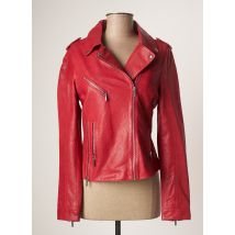 ROSE GARDEN - Veste en cuir rouge en cuir pour femme - Taille 36 - Modz