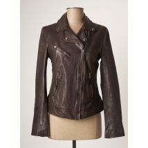 ROSE GARDEN - Veste en cuir marron en cuir pour femme - Taille 34 - Modz