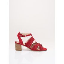 SWEET - Sandales/Nu pieds rouge en cuir pour femme - Taille 38 - Modz