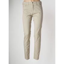 EMPORIO ARMANI - Pantalon slim beige en coton pour femme - Taille W26 - Modz