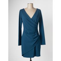 COULEURS DU TEMPS - Robe courte bleu en polyester pour femme - Taille 38 - Modz