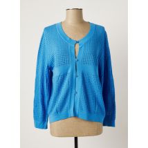 MONTAGUT - Gilet manches longues bleu en coton pour femme - Taille 40 - Modz