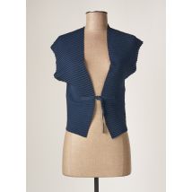 CREA CONCEPT - Gilet manches courtes bleu en viscose pour femme - Taille 40 - Modz