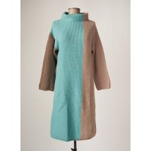 DEVERNOIS - Robe mi-longue bleu en laine pour femme - Taille 36 - Modz