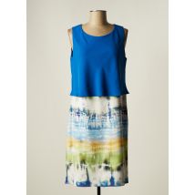 TINTA STYLE - Robe mi-longue bleu en polyester pour femme - Taille 44 - Modz