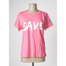 SAVE THE DUCK - T-shirt rose en coton pour femme - Taille 40 - Modz