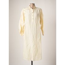 LAURENCE BRAS - Robe mi-longue beige en coton pour femme - Taille 40 - Modz