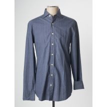 HACKETT - Chemise manches longues bleu en coton pour homme - Taille S - Modz