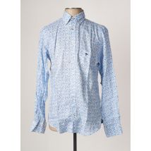 FYNCH-HATTON - Chemise manches longues bleu en lin pour homme - Taille S - Modz