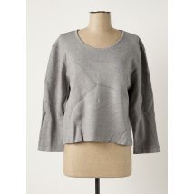 MONTAGUT - Pull gris en coton pour femme - Taille 42 - Modz