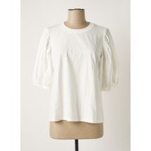IDANO - Top blanc en coton pour femme - Taille 36 - Modz