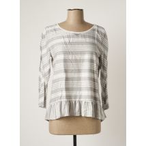 JUST WHITE - Blouse gris en viscose pour femme - Taille 36 - Modz