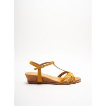 UNISA - Sandales/Nu pieds jaune en cuir pour femme - Taille 40 - Modz