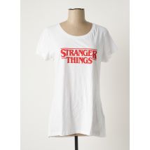STRANGER THINGS - T-shirt blanc en coton pour femme - Taille 38 - Modz
