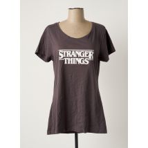 STRANGER THINGS - T-shirt gris en coton pour femme - Taille 40 - Modz