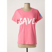 SAVE THE DUCK - T-shirt rose en coton pour femme - Taille 38 - Modz