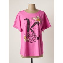 CISO - T-shirt rose en coton pour femme - Taille 60 - Modz