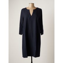 ÉTYMOLOGIE - Robe mi-longue bleu en lin pour femme - Taille 42 - Modz