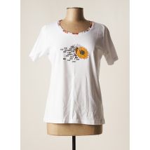 TELMAIL - T-shirt blanc en coton pour femme - Taille 44 - Modz