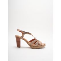 MAM'ZELLE - Sandales/Nu pieds beige en cuir pour femme - Taille 40 - Modz