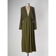 KARMA KOMA - Robe longue vert en lin pour femme - Taille 40 - Modz