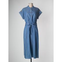 FRNCH - Robe mi-longue bleu en coton pour femme - Taille 34 - Modz