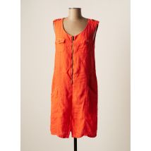 IMPAQT - Robe mi-longue orange en lin pour femme - Taille 38 - Modz