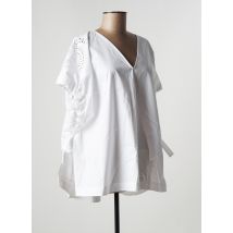 TRICOT CHIC - Tunique manches courtes blanc en coton pour femme - Taille 38 - Modz