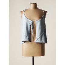 LAUREN VIDAL - Top bleu en coton pour femme - Taille 36 - Modz