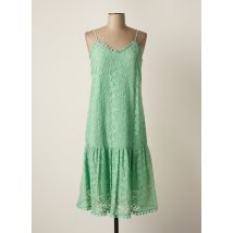 THE KORNER - Robe mi-longue vert en coton pour femme - Taille 38 - Modz