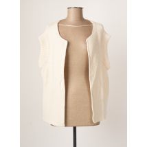 YEST - Gilet manches courtes beige en coton pour femme - Taille 40 - Modz