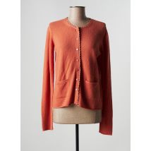 TWIN SET - Gilet manches longues orange en laine pour femme - Taille 38 - Modz
