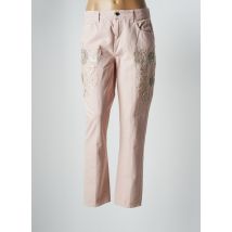 TWIN SET - Pantalon droit rose en coton pour femme - Taille W27 - Modz