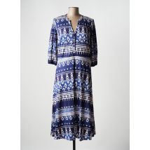 K-DESIGN - Robe longue bleu en polyester pour femme - Taille 44 - Modz
