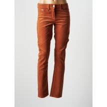 BRANDTEX - Pantalon slim marron en coton pour femme - Taille 38 - Modz