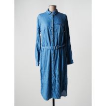 VILA - Robe mi-longue bleu en lyocell pour femme - Taille 36 - Modz