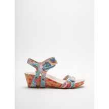 LAURA VITA - Sandales/Nu pieds bleu en cuir pour femme - Taille 37 - Modz